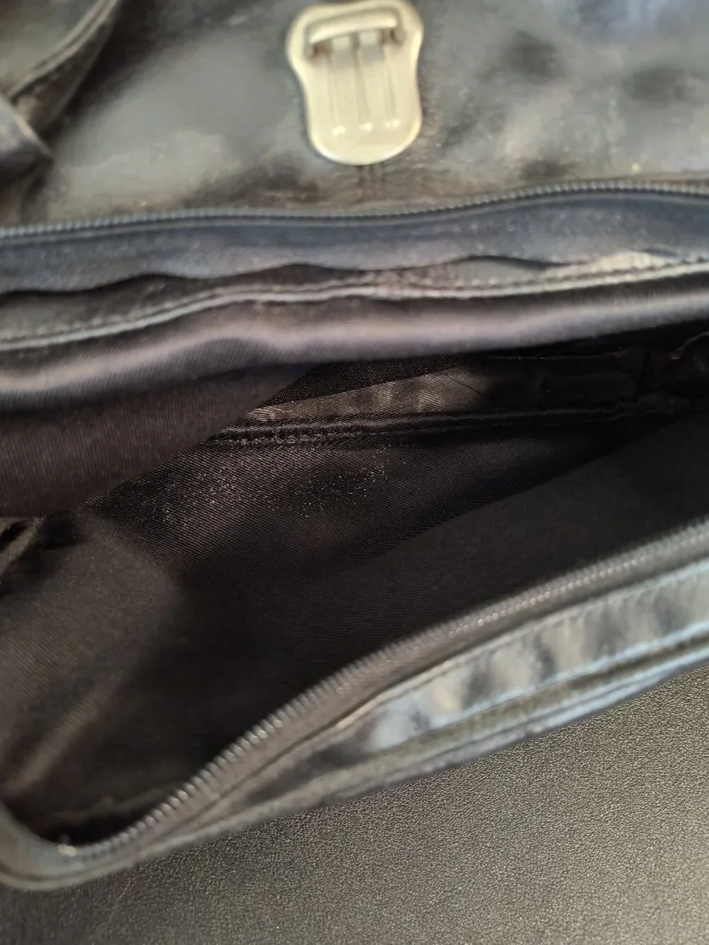 Vintage Wilsons Leather Black Leather Backpack Purse Drawstring Made In India